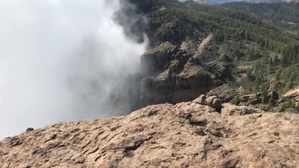 Tiltup Pico Las Nieves Najwyższym Szczycie Wyspy Gran Canaria — Wideo stockowe