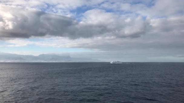 Passando Por Ferry Armas Oceano Atlântico — Vídeo de Stock