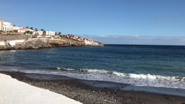 Pantai Batu Hitam Poris Abona Tenerife — Stok Video