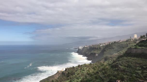 Costa Vista Desde Rambla Castro Las Islas Canarias Tenerife — Vídeos de Stock