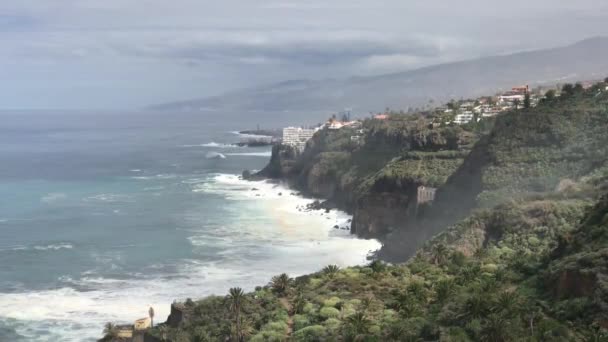 Coasta Văzută Din Rambla Castro Insulele Canare Tenerife — Videoclip de stoc