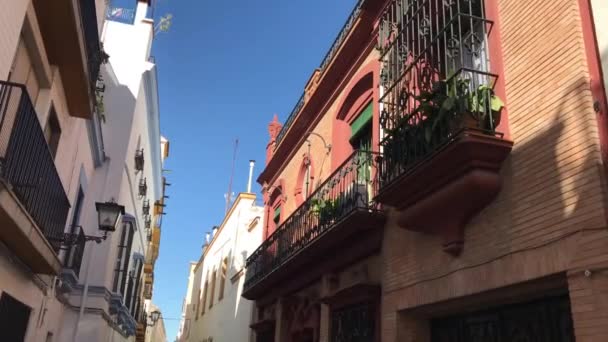 Promenader Genom Gatorna Sevilla Spanien — Stockvideo