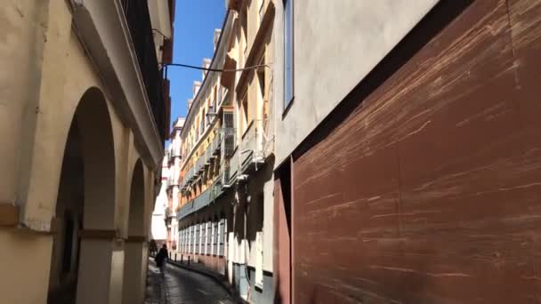 Περπατώντας Στους Δρόμους Της Σεβίλλης Ισπανία — Αρχείο Βίντεο
