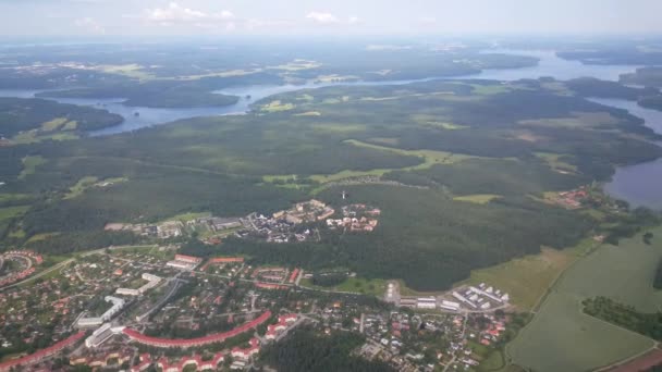 Полет Над Швецией Стокгольм — стоковое видео