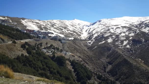 Paisaje Nevado Montaña Parque Nacional Sierra Nevada España — Vídeos de Stock