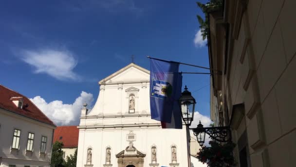 Iglesia Santa Catalina Zagreb Croacia — Vídeos de Stock