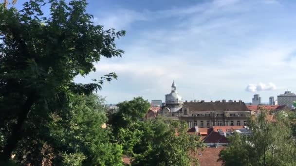 Übersicht Der Altstadt Zagreb Kroatien — Stockvideo