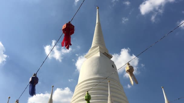 Topo Pagode Templo Wat Prayurawongsawas Bangkok Tailândia — Vídeo de Stock