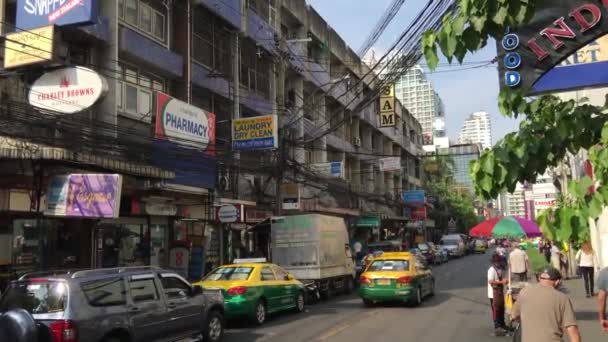 Street Scene Soi Sukhumvit Bangkok Thaïlande — Video