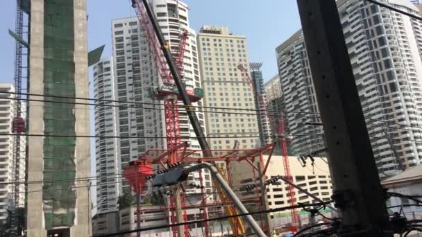 Construção Novo Apartamento Sukhumvit Soi Bangkok Tailândia — Vídeo de Stock