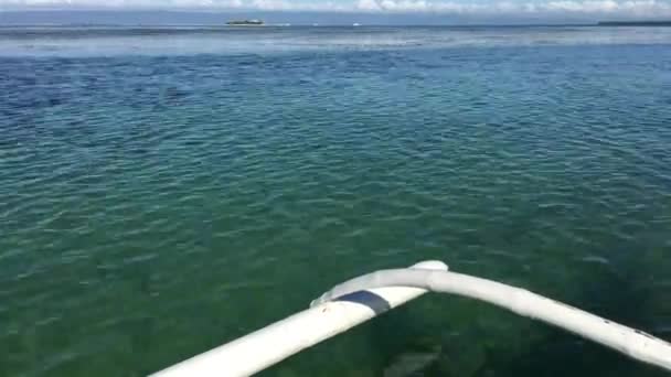 Katamaran Båt Väg Till Panglao Bay Bohol Filippinerna — Stockvideo