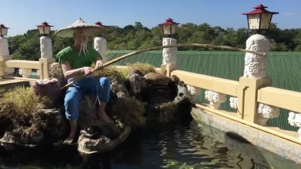 Statue Temple Taoïste Cebu Aux Philippines — Video