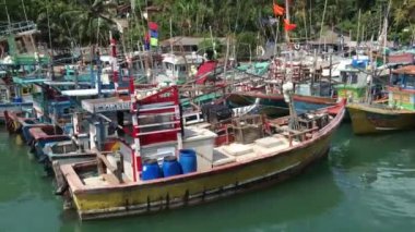 Sri Lanka 'daki Mirissa Limanı' na varış