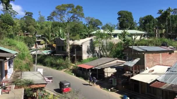 Traffic Ella Town Mountains Sri Lanka — Stock Video