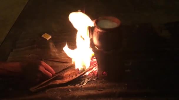 Ritual Año Nuevo Leche Hirviendo Tangalle Sri Lanka — Vídeos de Stock