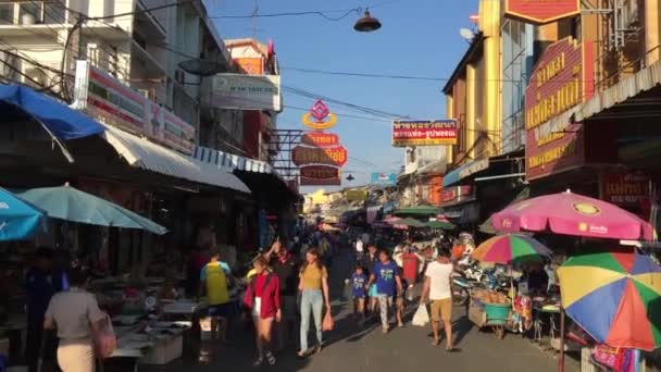 Gatuscenen Samut Sakhon Thailand — Stockvideo