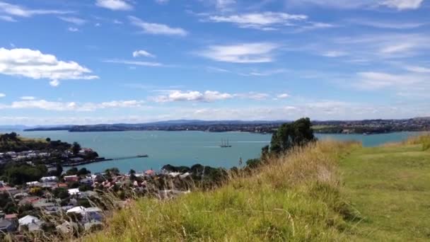 Vista Desde Cerro Victoria Auckland Nueva Zelanda — Vídeos de Stock