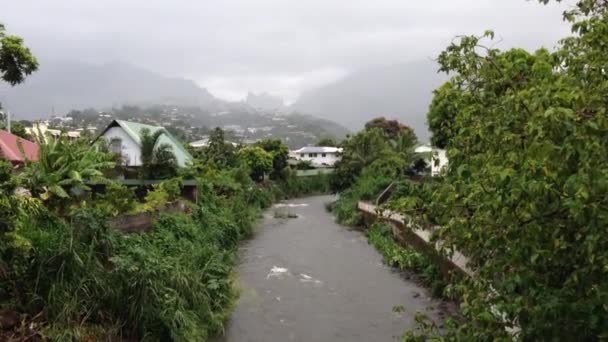 Tropical Storm Papeete Tahiti French Polynesia — Stock Video