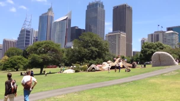 Les Gens Dans Les Jardins Botaniques Sydney Australie — Video