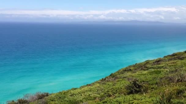 オールバニの海岸から西オーストラリアの風車までパン — ストック動画