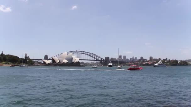 Opera House Ponte Portuária Austrália — Vídeo de Stock