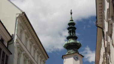 Bratislava Slovakya 'da Michael' ın Kulesi 'nin zaman aşımı
