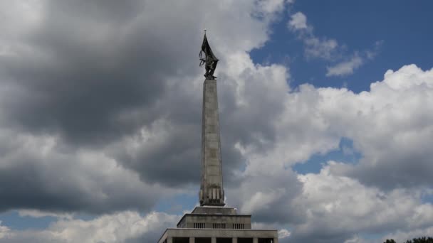 Torre Michael Uma Rua Bratislava Eslováquia — Vídeo de Stock