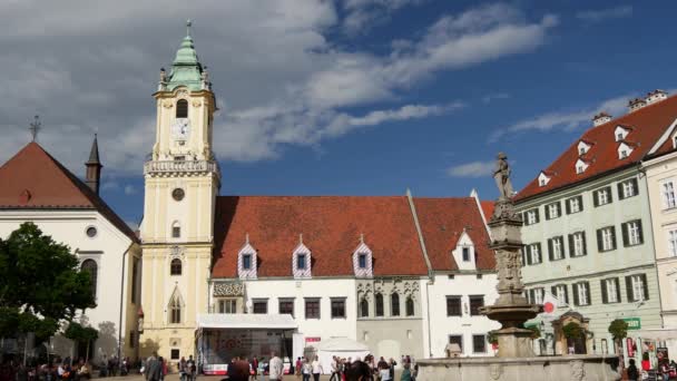 Câmara Municipal Bratislava Eslováquia — Vídeo de Stock