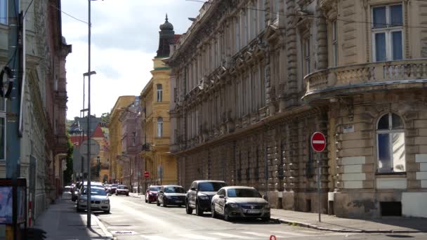 Calle Casco Antiguo Bratislava Eslovaquia — Vídeos de Stock