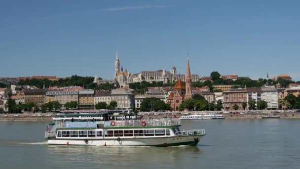 Vista Peste Buda Budapeste Hungria Com Igreja Matthias — Vídeo de Stock