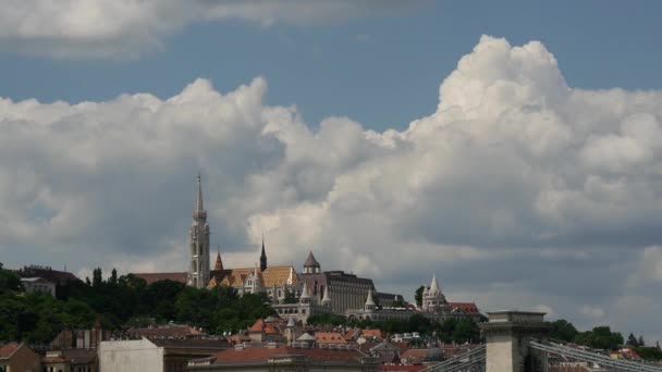 Temps Écoulé Depuis Église Matthias Bastion Des Pêcheurs Budapest Hongrie — Video