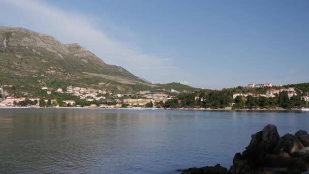 Pan Uit Omgeving Cavtat Kroatië — Stockvideo