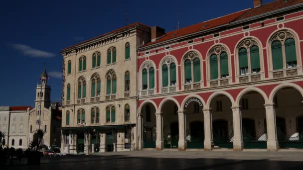 Praça República Split Croácia — Vídeo de Stock