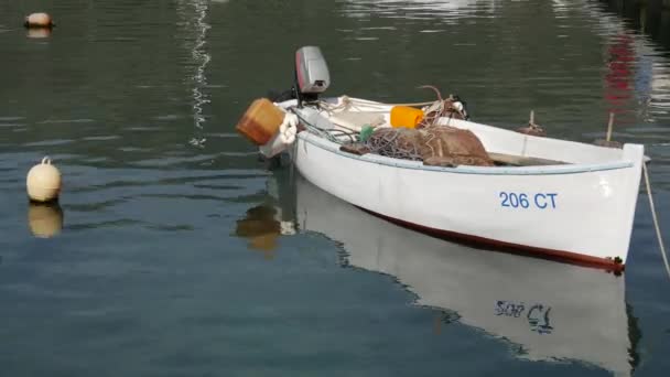 Piccola Barca Pesca Cavtat Croazia — Video Stock