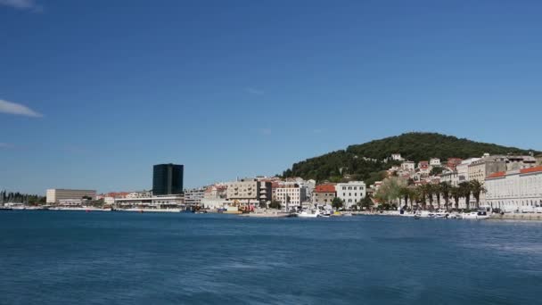 Pan Del Bulevar Riva Split Waterfront Split Croacia — Vídeos de Stock