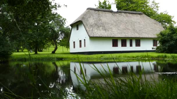 Чудовий Будинок Біля Озера Аргус Данія — стокове відео