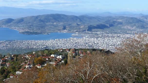 Guardando Oltre Città Volos Grecia — Video Stock