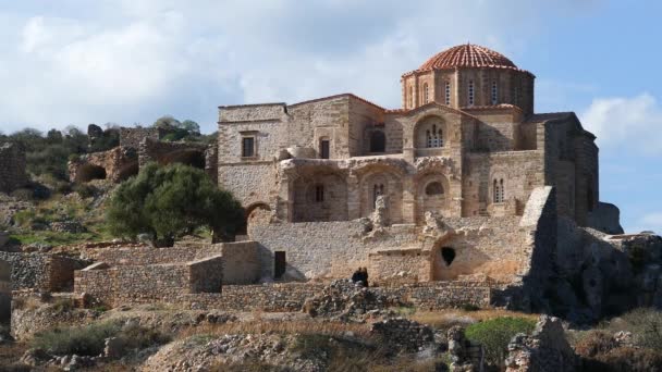 Marche Touristique Vers Église Sainte Sophie Monemvasia Grèce — Video