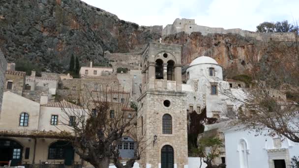 Monemvasia Casco Antiguo Laconia Grecia — Vídeos de Stock