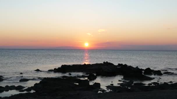 Sunset Seen Cape Sounio Greece — Stock Video