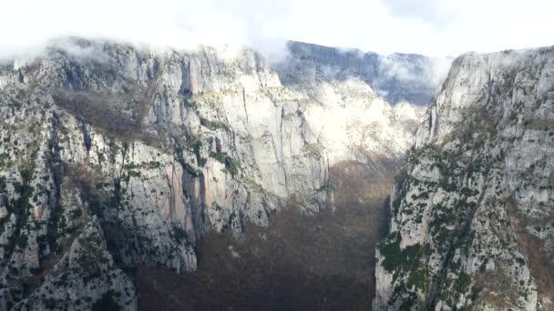 Desfiladero Vikos Las Montañas Pindus Del Norte Grecia — Vídeos de Stock