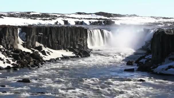 Temps Écoulé Depuis Chute Eau Selfoss Islande — Video