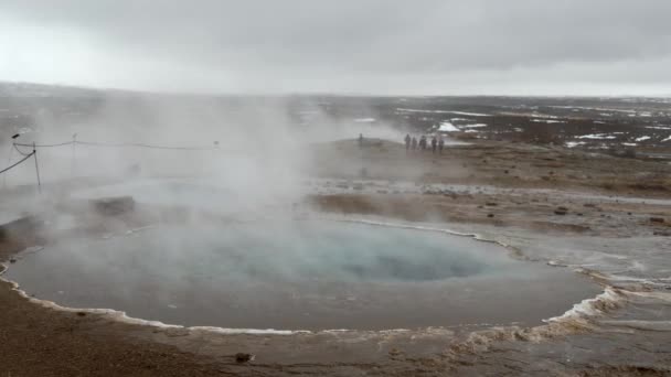 Vapor Geysir Suroeste Islandia — Vídeos de Stock