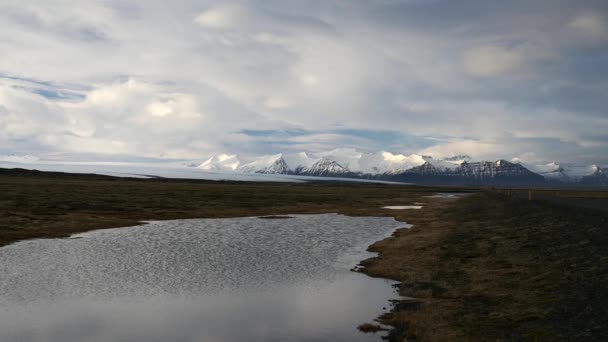 Costa Sul Islândia Montanhas Paisagem — Vídeo de Stock