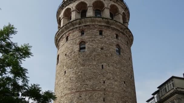 Stanbul Daki Galata Kulesi Nden Eğilim — Stok video