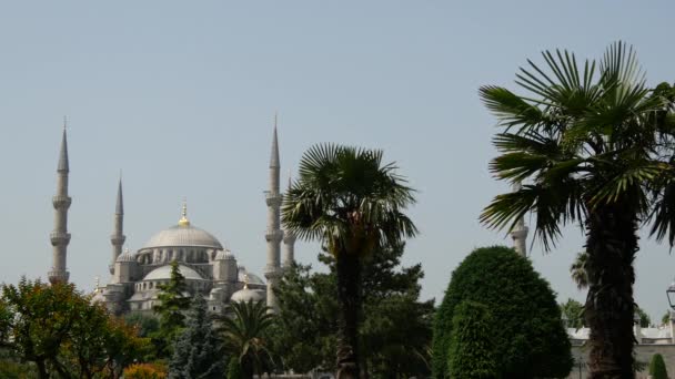 イスタンブールのスルタン アフマド モスク ブルーモスク から近い — ストック動画