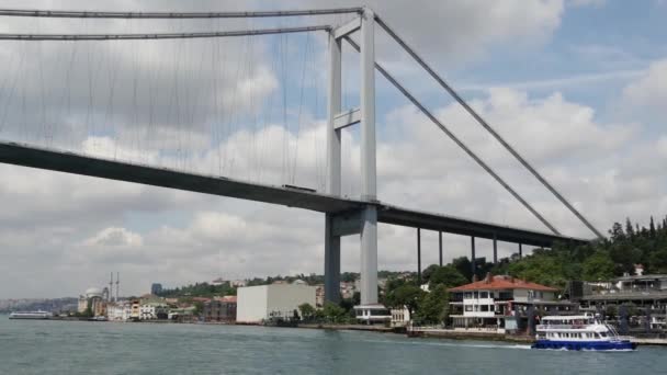 Ponte Bósforo Ferry Istambul Turquia — Vídeo de Stock