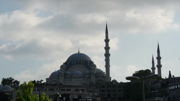 イスタンブールの新モスクの時間経過トルコ — ストック動画