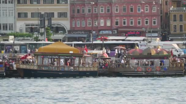 Barcos Tradicionais Istambul Turquia — Vídeo de Stock