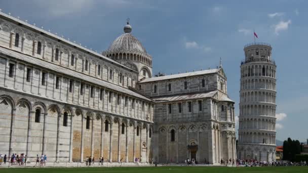 Time Lapse Chi Cammina Intorno Alla Torre Duomo Pisa — Video Stock